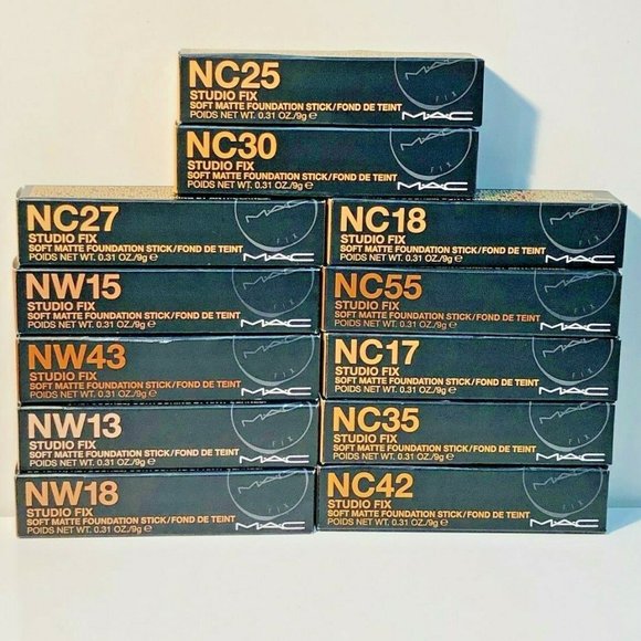 SET of 2 MAC NC25 Foundation Stick Studio Fix 24 hour NIB - Picture 2 of 6
